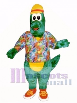 Al Gator mit Hut, Shirt & Tennisschuhe Maskottchen Kostüm