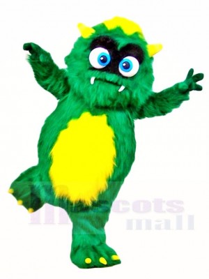 Fluffy Green Monster Mascot Costumes 