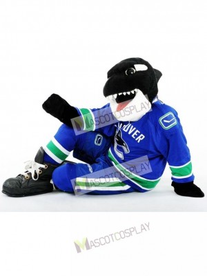 Fin der Wal der Vancouver Canucks Orca Maskottchen Kostüm Tier