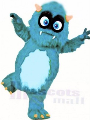 Flauschige Blau Monster Maskottchen Kostüm