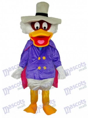 White Hat Duck Maskottchen Adult Kostüm Tier