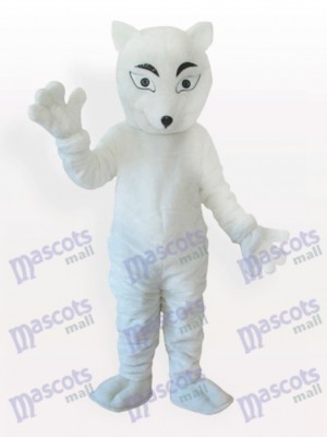 Weißes Polarfuchs Maskottchen Kostüm