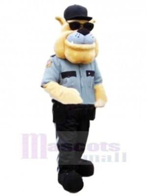 Polizei Hund Mit Sonnenbrille Maskottchen Kostüm Karikatur