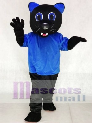 Königsblau Sir Purr Maskottchen Kostüme Carolina Schwarze Panther